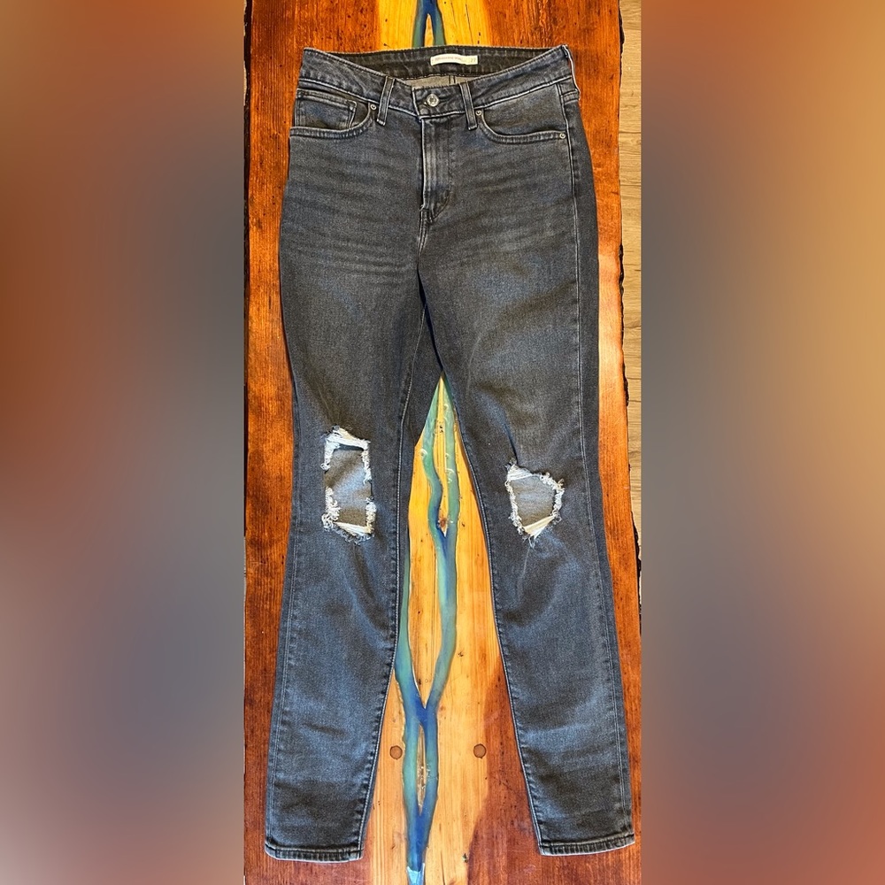 Levi’s 721 High Rise Distressed Skinny Jeans